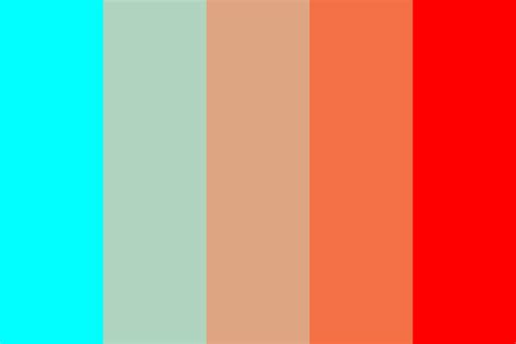 Cyan to Red with lab mix Color Palette