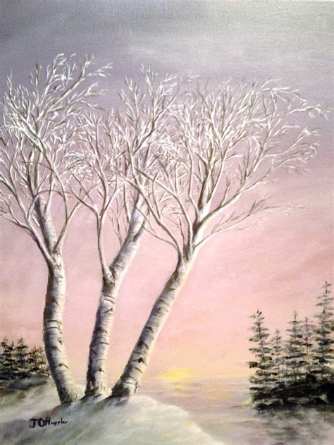 Winter Trees Painting