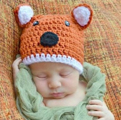 What does the Fox say? Cute baby fox beanie. Fox Hat Crochet, Crochet ...