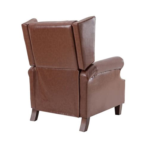 14 Karat Home Brown Leather Upholstered Recliner at Lowes.com