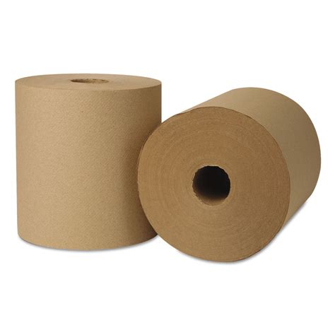 Wausau Paper EcoSoft Hardwound Roll Towels, 800 ft x 8 in, Natural, 6 Rolls/Carton | How to roll ...