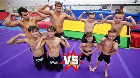 MINI DOBRE BROTHERS CHALLENGE US IN GYMNASTICS! - YouTube