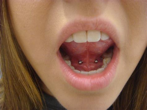 Frenulum Tongue Piercing