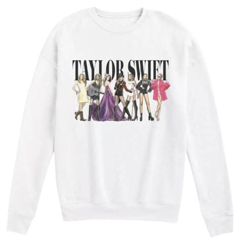 Taylor Swift White Eras Sweatshirt/Hoodie Listed By Jane Macdonald | Taylor swift merchandise ...