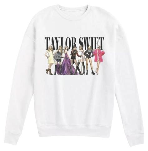 Taylor Swift White Eras Sweatshirt/Hoodie Listed By Jane Macdonald | Taylor swift merchandise ...