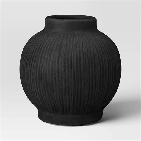 Round Ceramic Vase Black - … curated on LTK