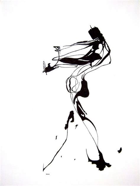 Abstract Human Figure Ink Drawing | Disegno ad inchiostro, Schizzi ...