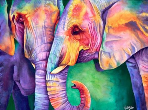 Colorful elephant | Elephant painting, Elephant art, Watercolor elephant