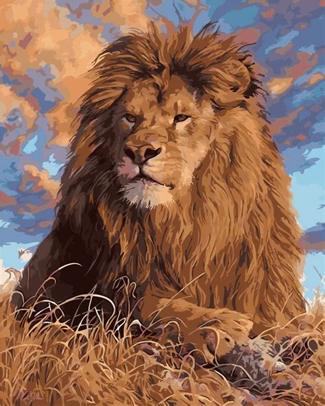 Lion Drawing Color at PaintingValley.com | Explore collection of Lion ...