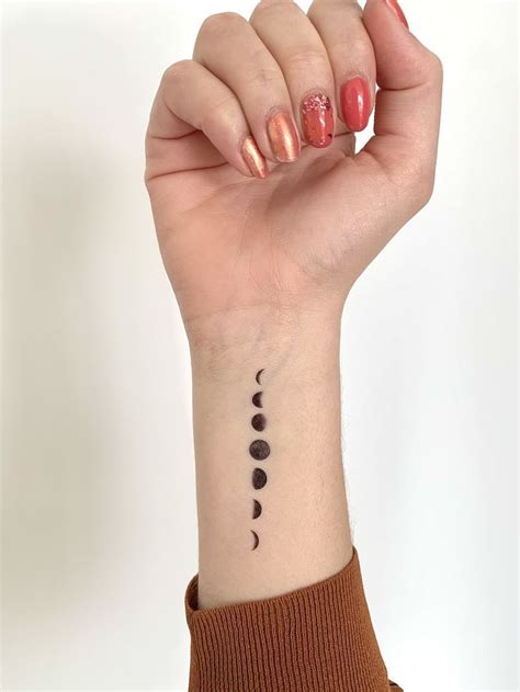 50+ Tattoo Ideas Of Moon Phase | Simplistic tattoos, Wrist tattoos for ...