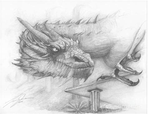 Smaug Dragon Drawing at PaintingValley.com | Explore collection of Smaug Dragon Drawing