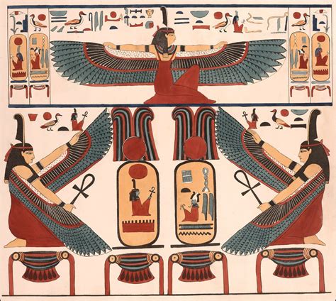 Ancient Egyptian Art Reproduction: Wall Painting From the Tomb of Seti ...