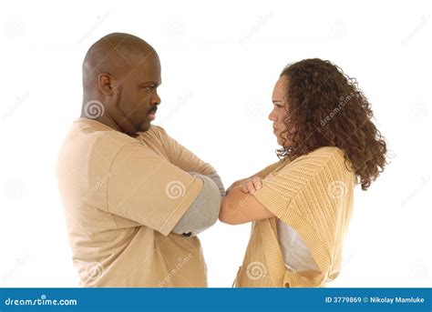 Stubborn Couple Avoid Talk Ignoring Each Other After Fight Stock ...