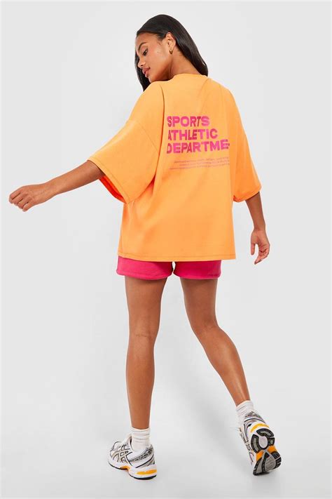 Sports Athletic Slogan Oversized T-shirt | boohoo UK