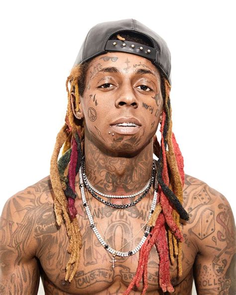 Lil Wayne Neck Tattoos Close Up