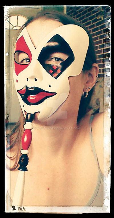 Harlequin/Harley Quinn Mask Side View by wuntavor on DeviantArt