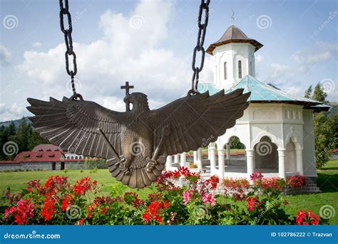 Romanian Orthodox Monastery Stock Photo - Image of construction ...