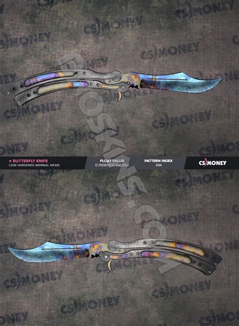 Butterfly Case Hardened Blue Gem Patterns (seed) | BroSkins - CS 2 trade & skins