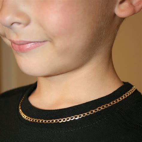 Boys Gold Chain Necklace (Toddler/Child/Teen/Adult) - Choose from Three Lengths - BeadifulBABY