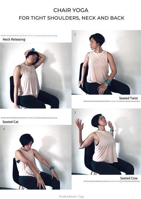 Effective chair yoga poses for tight shoulders, neck and back