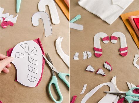 Felt Candy Cane Garland DIY – oh yay studio – Color + Painting + Making + Everyday celebrating