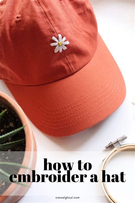 How To Embroider A Hat By Hand (Free Designs!) in 2023 | Embroider, Embroidered hats ideas, Diy ...