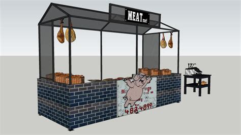 Street Food market stall - Meat me | 3D Warehouse