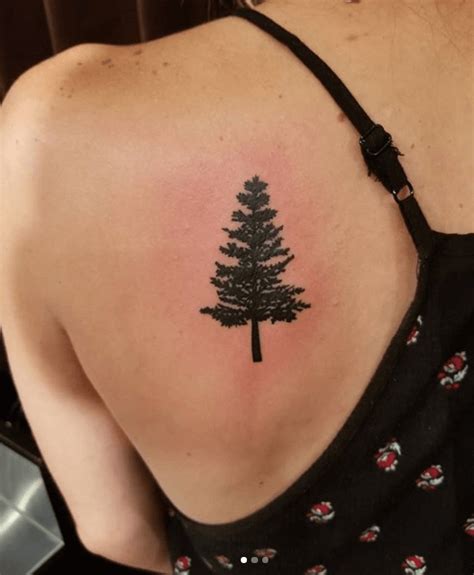 Fir Tree Silhouette Tattoo