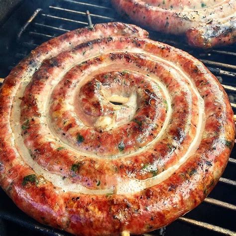 I've never grilled a ring sausage before but this pork ring with cheese ...