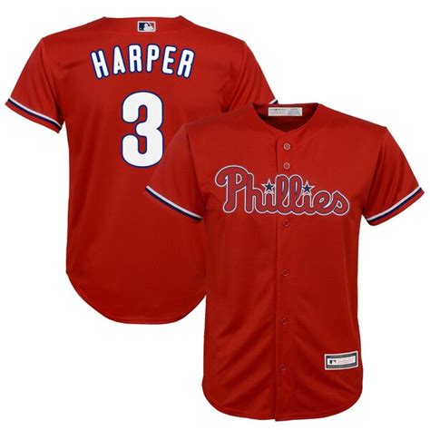 Bryce Harper Philadelphia Phillies Majestic Youth Replica Player Jersey ...