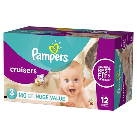 Pampers Cruisers Diapers Size 3 140 count - Walmart.com