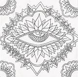 Mandala Madness This Eye Begs For Color sketch template
