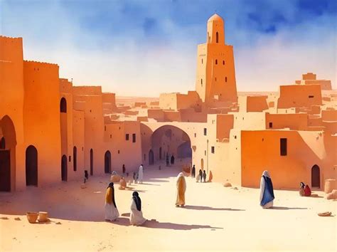 Ghardaia w malarstwie Algierii - puzzle online