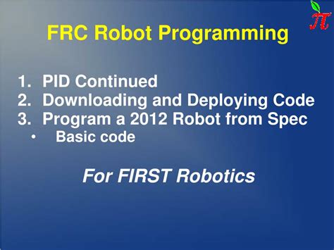 PPT - FRC Robot Programming PowerPoint Presentation, free download - ID ...