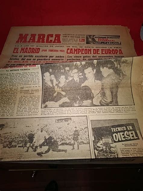 Periódico Marca real Madrid tercera copa europa de segunda mano por 150 EUR en Madrid en WALLAPOP