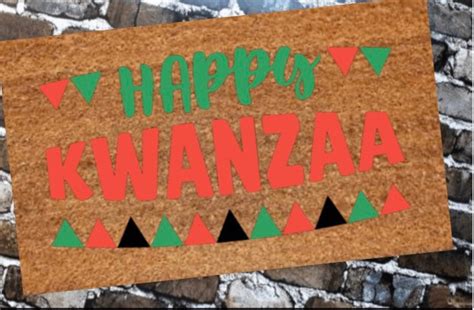 Happy Kwanzaa Doormat Outdoor Seasonal Decorations Outdoor - Etsy