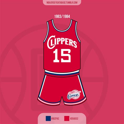 NBA Jersey Database — San Diego Clippers Alternate Jersey 1983-1984