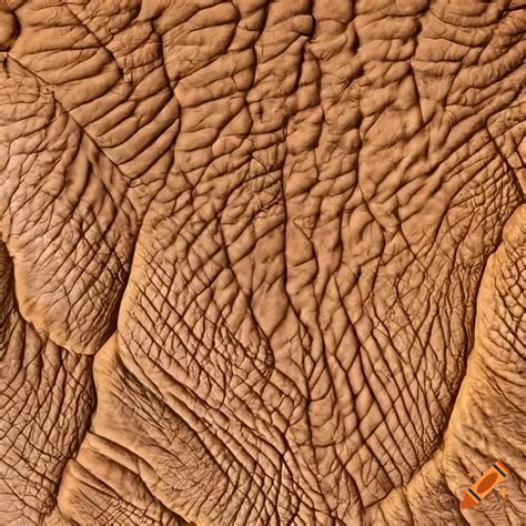 Close-up texture of elephant skin on Craiyon