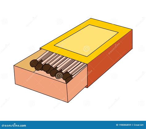 Matches Box Clip Art Illustration Vector Isolated Stock Vector - Illustration of sticks, design ...