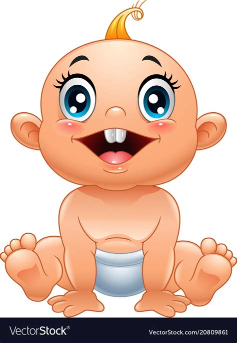 Cartoon cute baby Royalty Free Vector Image - VectorStock