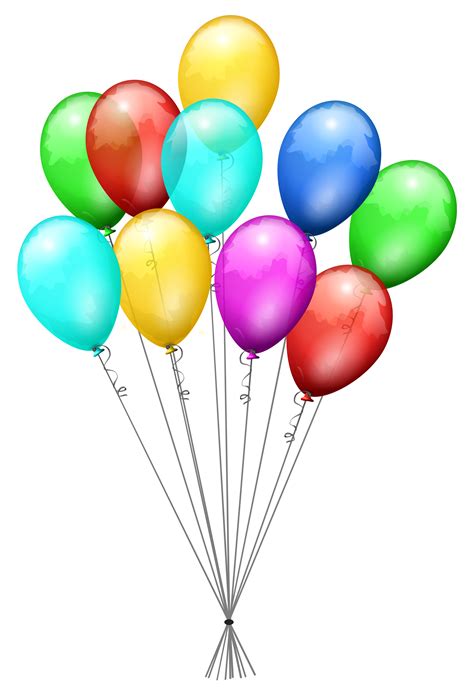 Transparent Balloons Bunch Clipart Image 717