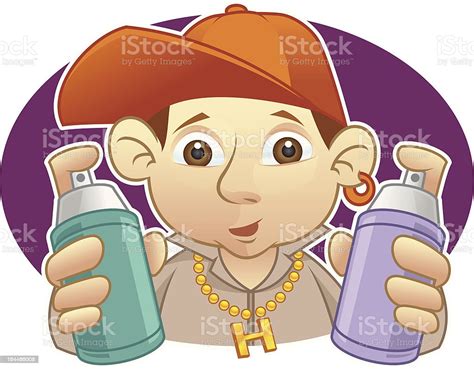 Graffiti Boy Stock Illustration - Download Image Now - Art, Art And Craft, Arts Culture and ...
