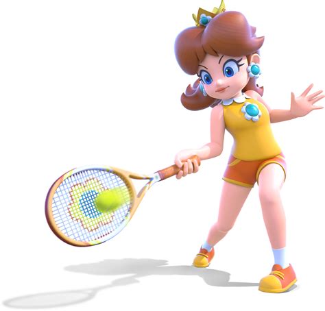 Daisy finally got new HD artwork in Mario Tennis, and it looks great! : r/wiiu