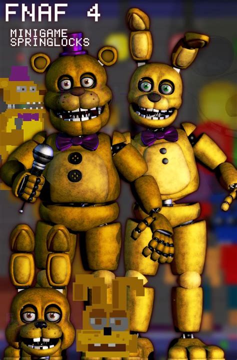 [BLENDER] FNAF4 (minigame inspired) Springlocks! Models and render by ...