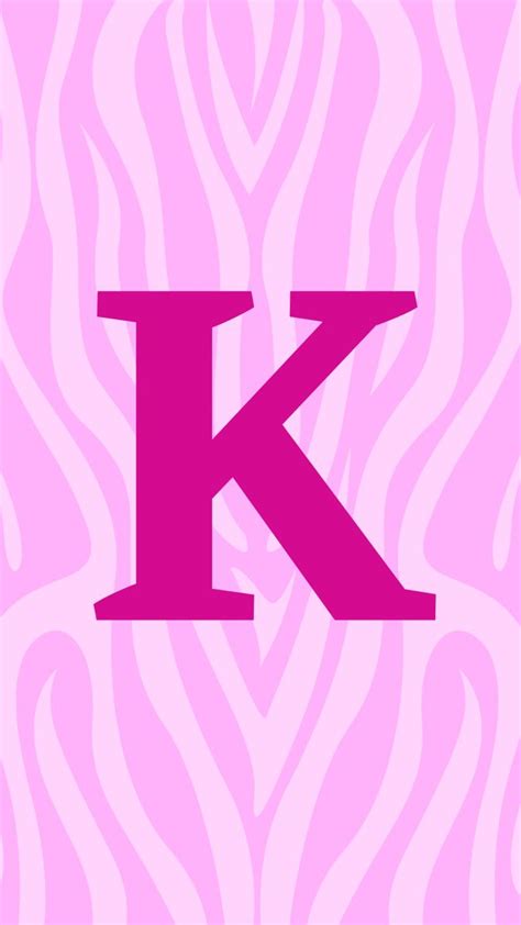 the letter k is surrounded by zebra print