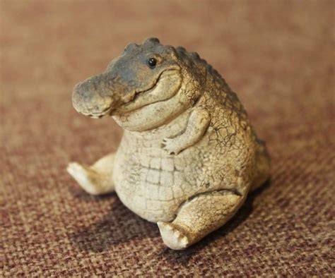 Chubby Crocodile Figurine | Cute animals, Funny animals, Baby animals