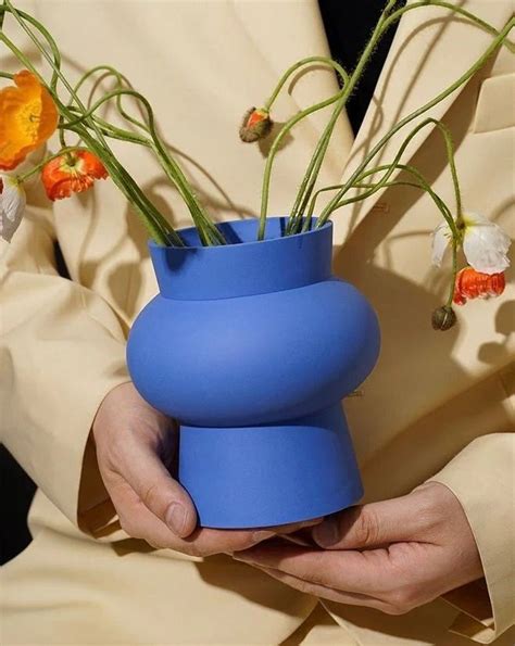 Klein Blue Modern Decorative Ceramic Vase - Handcrafted Unique Centerp in 2024 | Ceramic decor ...