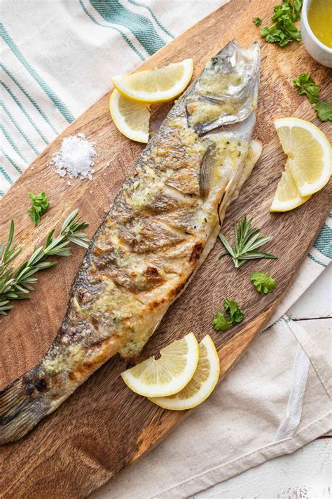 Grilled Branzino with Rosemary Vinaigrette Recipe