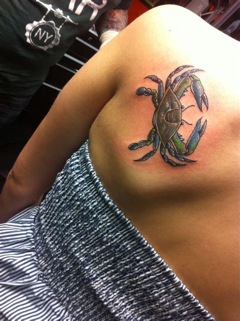 Maryland blue crab tattoo | Crab tattoo, Cancer zodiac tattoo, Cancer tattoos