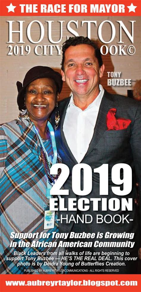 Tony Buzbee is Running for Mayor of Houston on Tuesday, November 5, 2019 by Aubrey R. Taylor ...